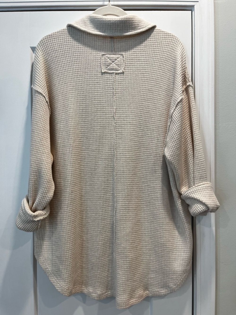 aerie NWOT Cream Waffle Knit Long Sleeve Top - Picture 6 of 10
